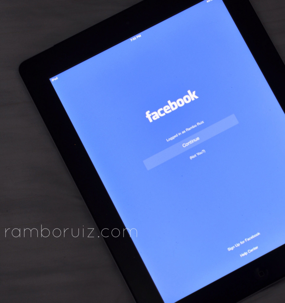 iPad App Facebook